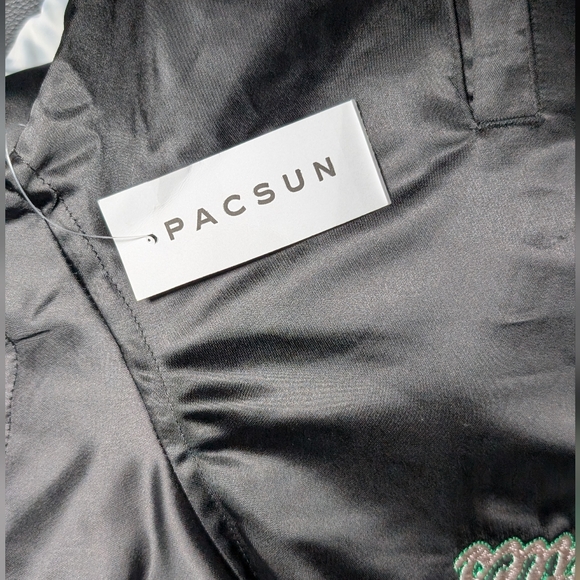 NWT PacSun Black Athletic Varsity Jacket - Picture 7 of 8